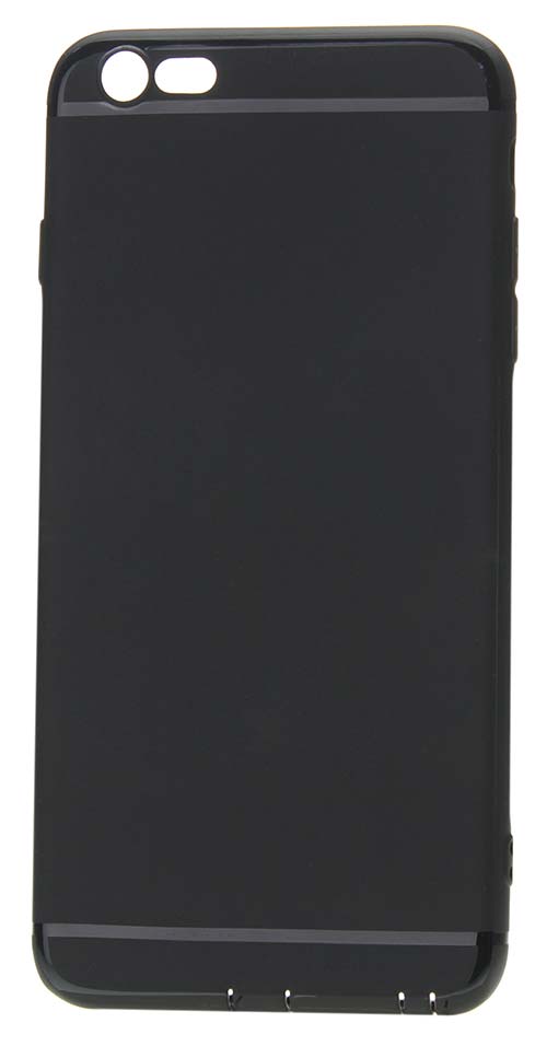 Чехол matt однотонный для iPhone 6 Plus/6S Plus силиконовый черный в Тюмени